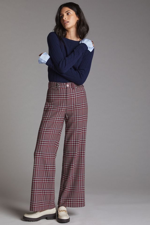 Maeve Plaid Flare Pants