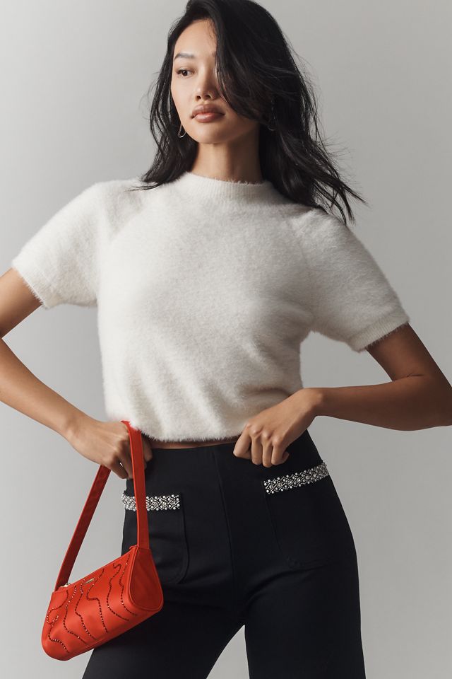 The Colette Cropped Wide-Leg Pants by Maeve: Rhinestone Pocket Edition #3