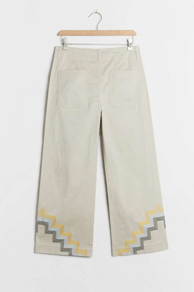 Hallee Embroidered Wide-Leg Pants #2