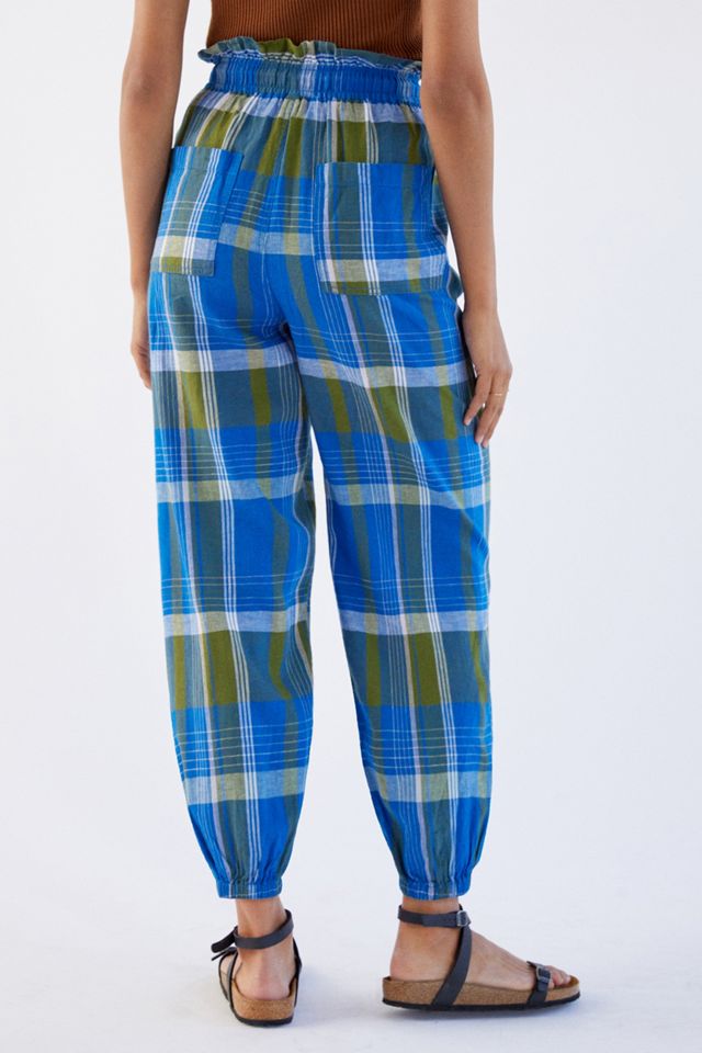 Plaid Tapered Beach Pants #3