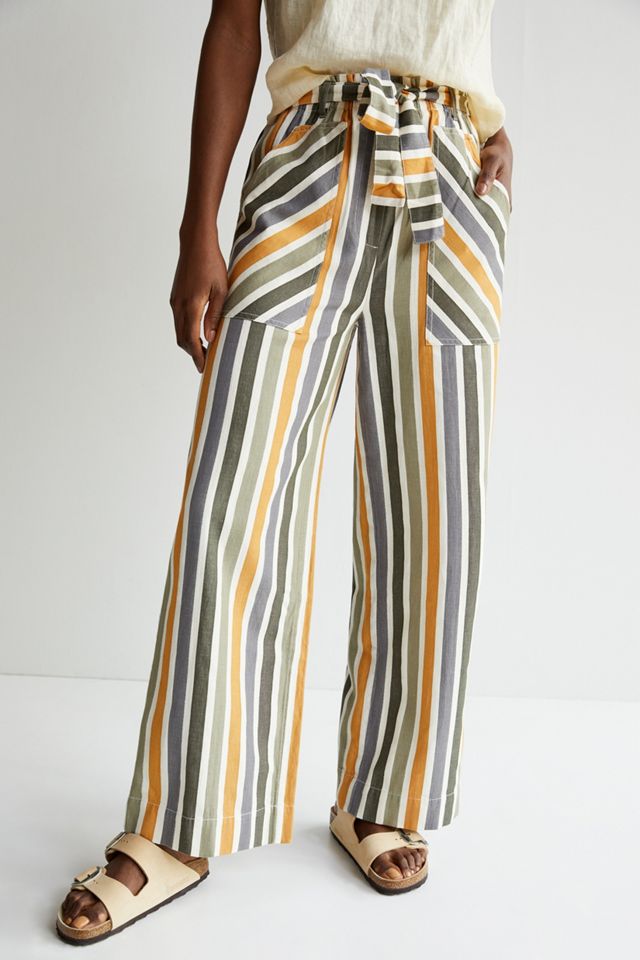 Maeve Paperbag Wide-Leg Pants #1