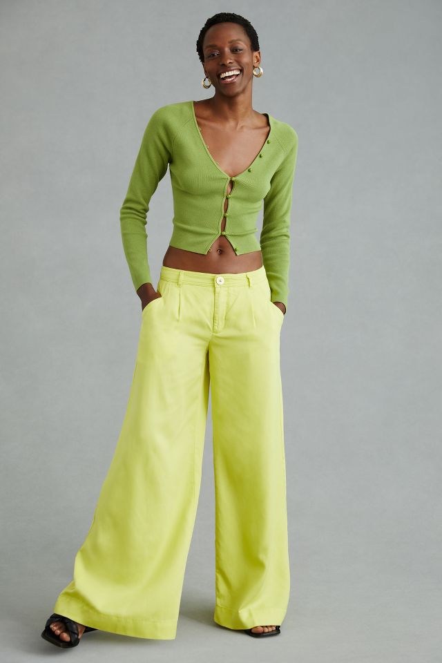 By Anthropologie Low-Rise Wide-Leg Trousers