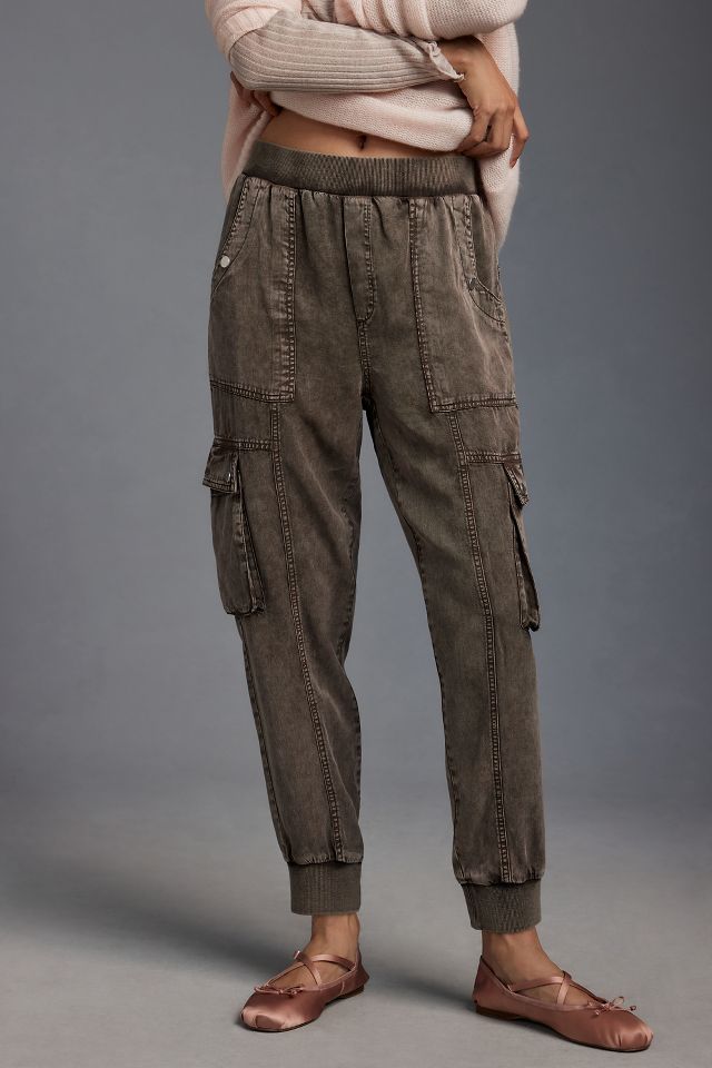 By Anthropologie Eyelet Cargo Joggers