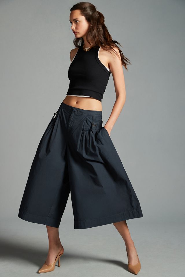 By Anthropologie Ruched Poplin Parachute Pants