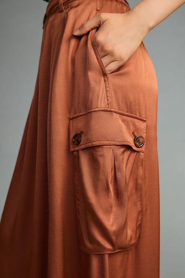 By Anthropologie Silky Pleated Culottes #3