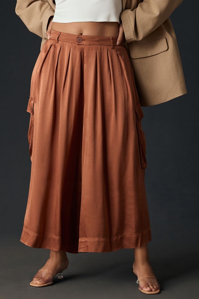 By Anthropologie Silky Pleated Culottes #6