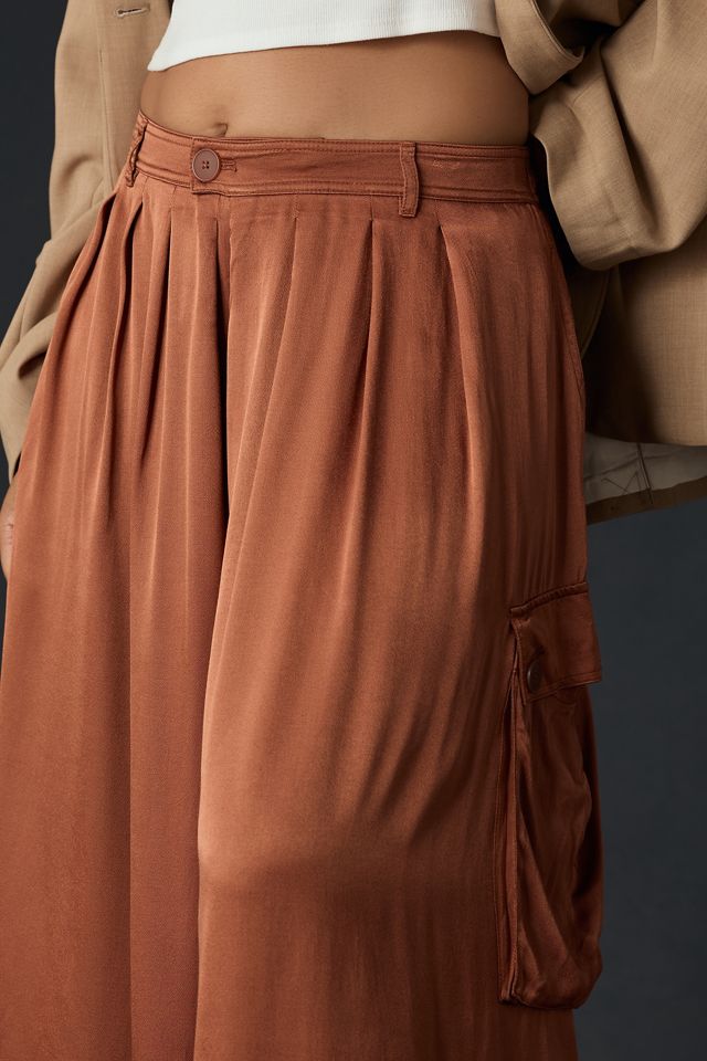 By Anthropologie Silky Pleated Culottes #7