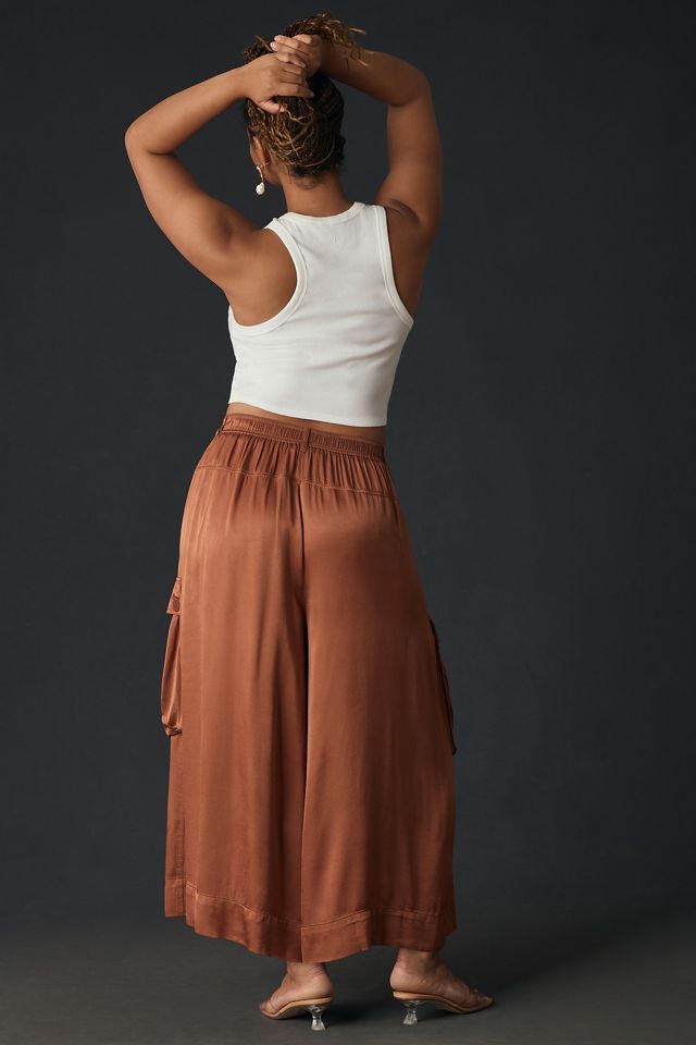 By Anthropologie Silky Pleated Culottes #8