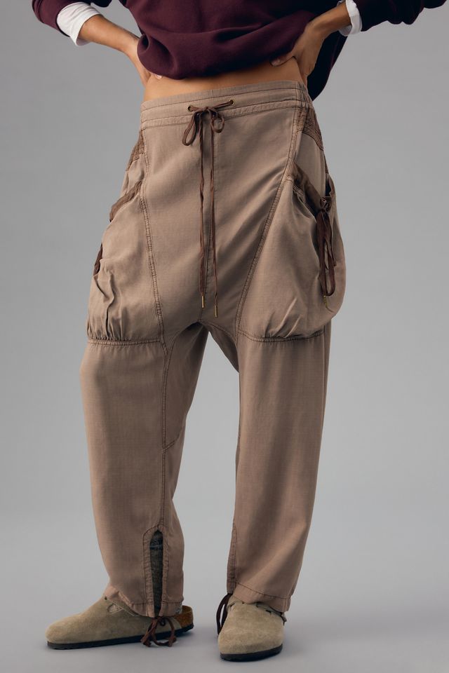 By Anthropologie Mixed Draped Parachute Pants #1