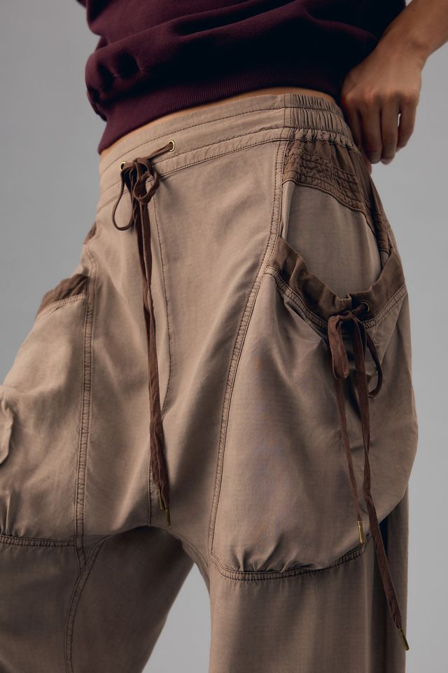 By Anthropologie Mixed Draped Parachute Pants #3