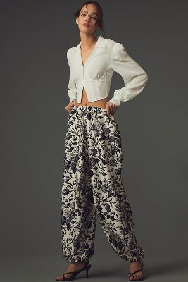 Maeve Silky Parachute Pants | Anthropologie