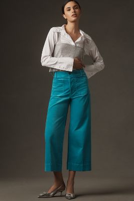 The Colette Cropped Wide-Leg Corduroy Pants by Maeve | Anthropologie
