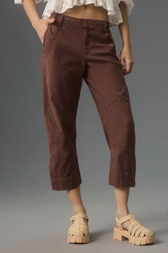 The Berkley Cropped Low-Rise Pants by Anthropologie | Anthropologie