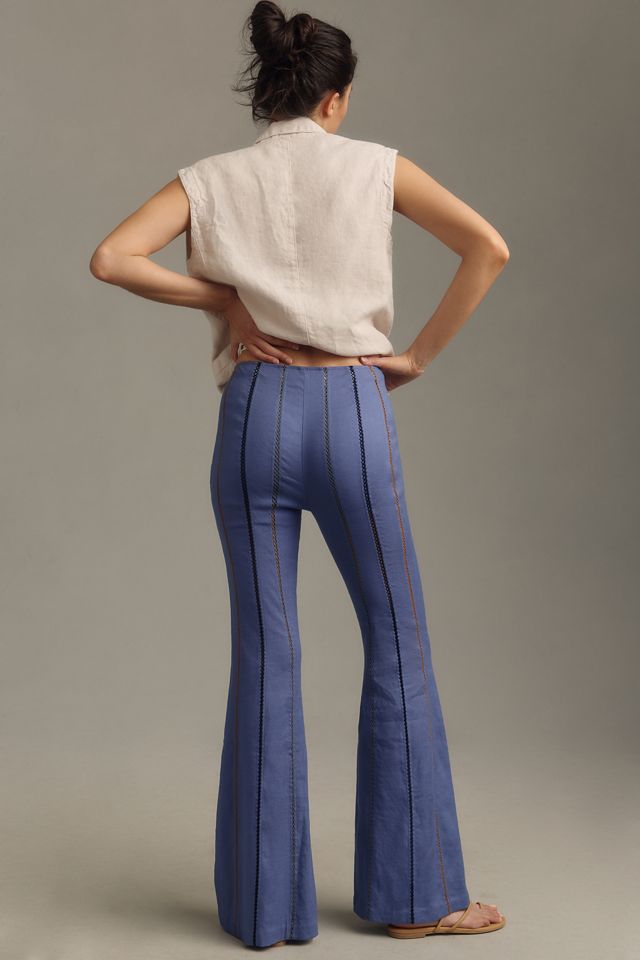 By Anthropologie Striped Flare Pants #2