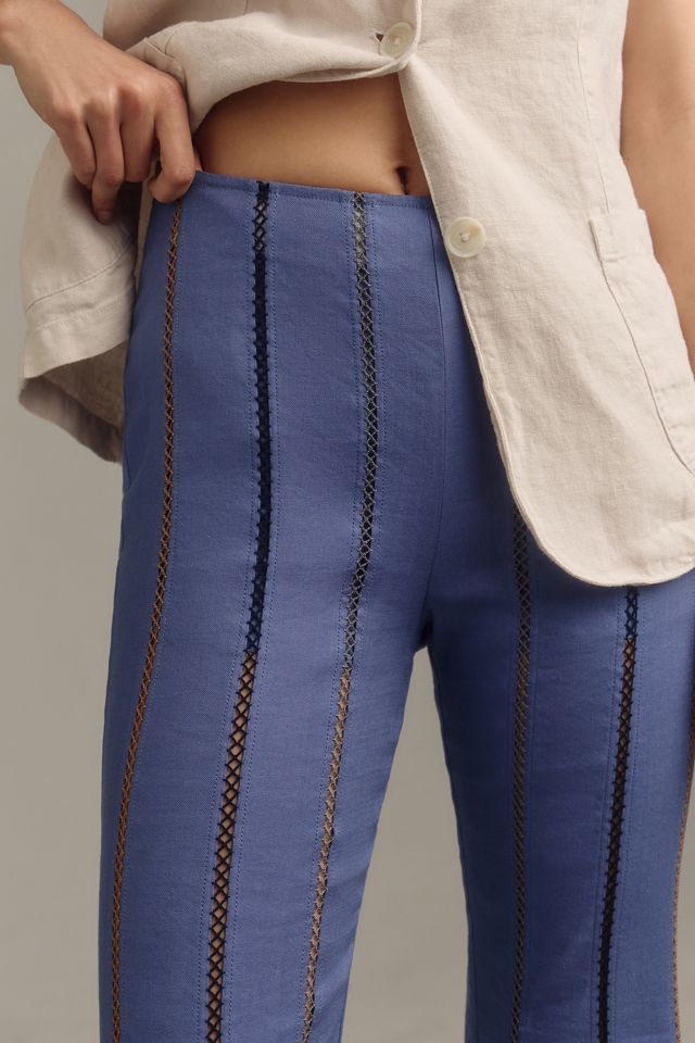 By Anthropologie Striped Flare Pants #3