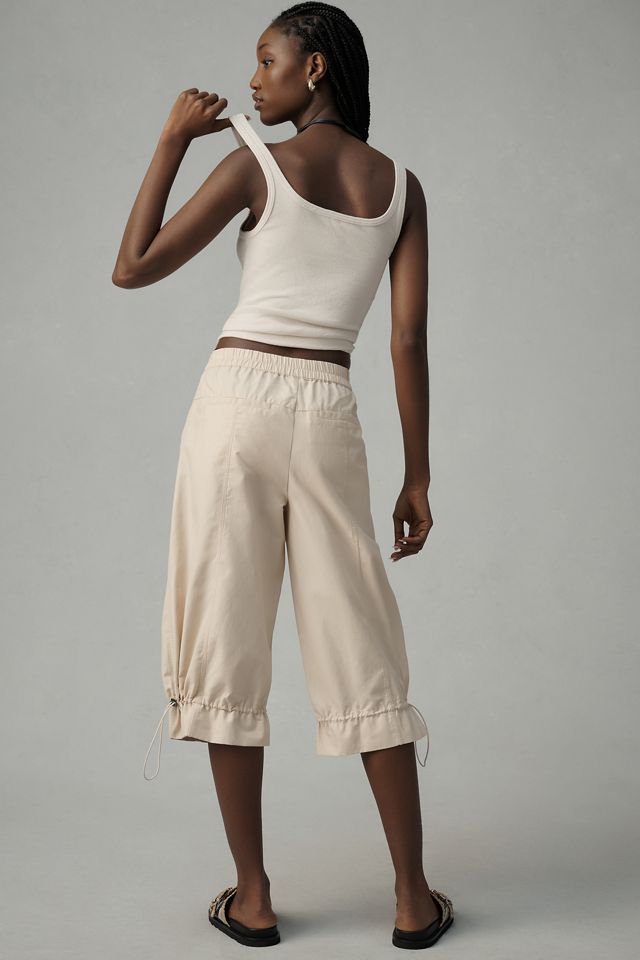Maeve Cropped Parachute Pants | Anthropologie