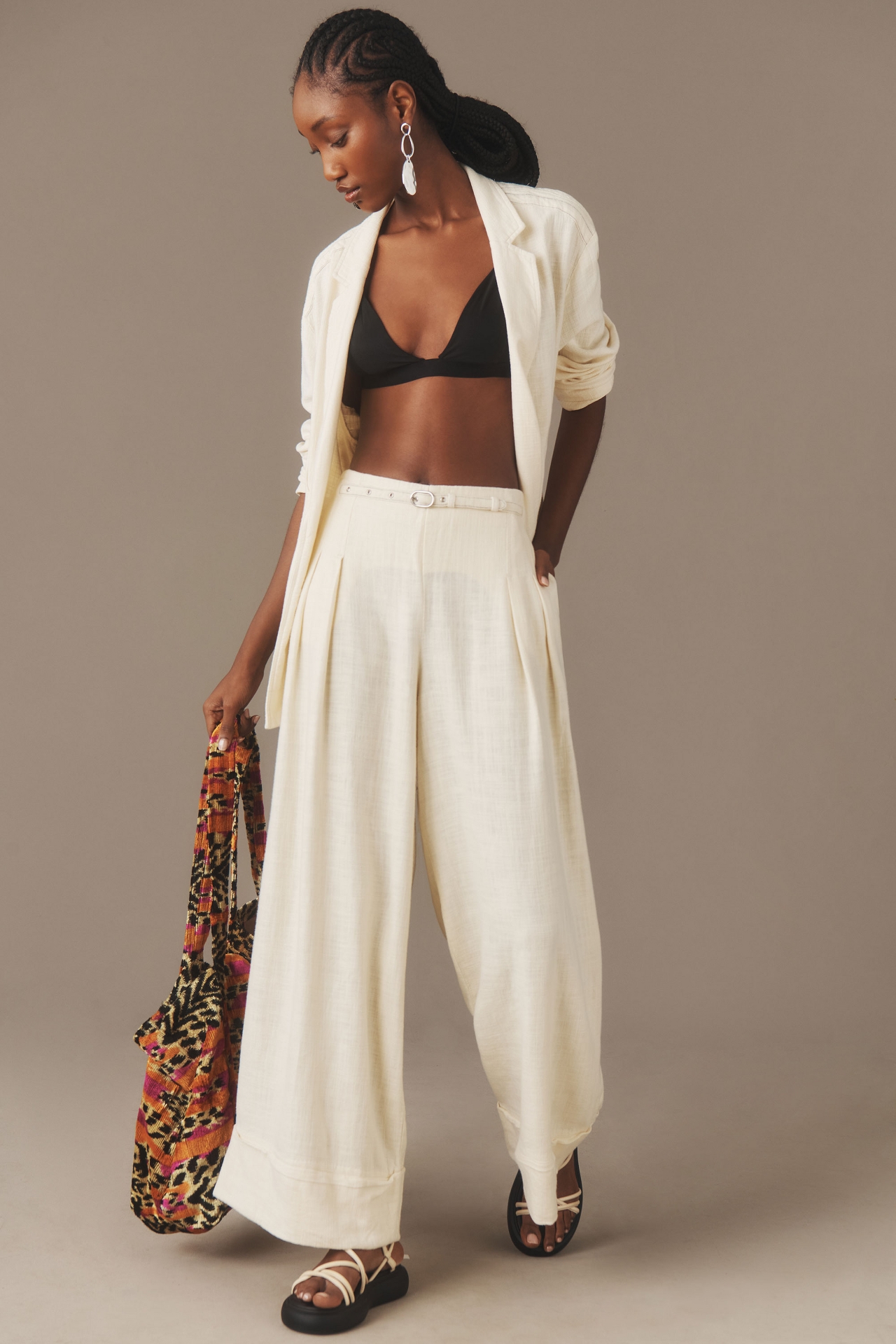 By Anthropologie Linen City Beach Trouser Pants