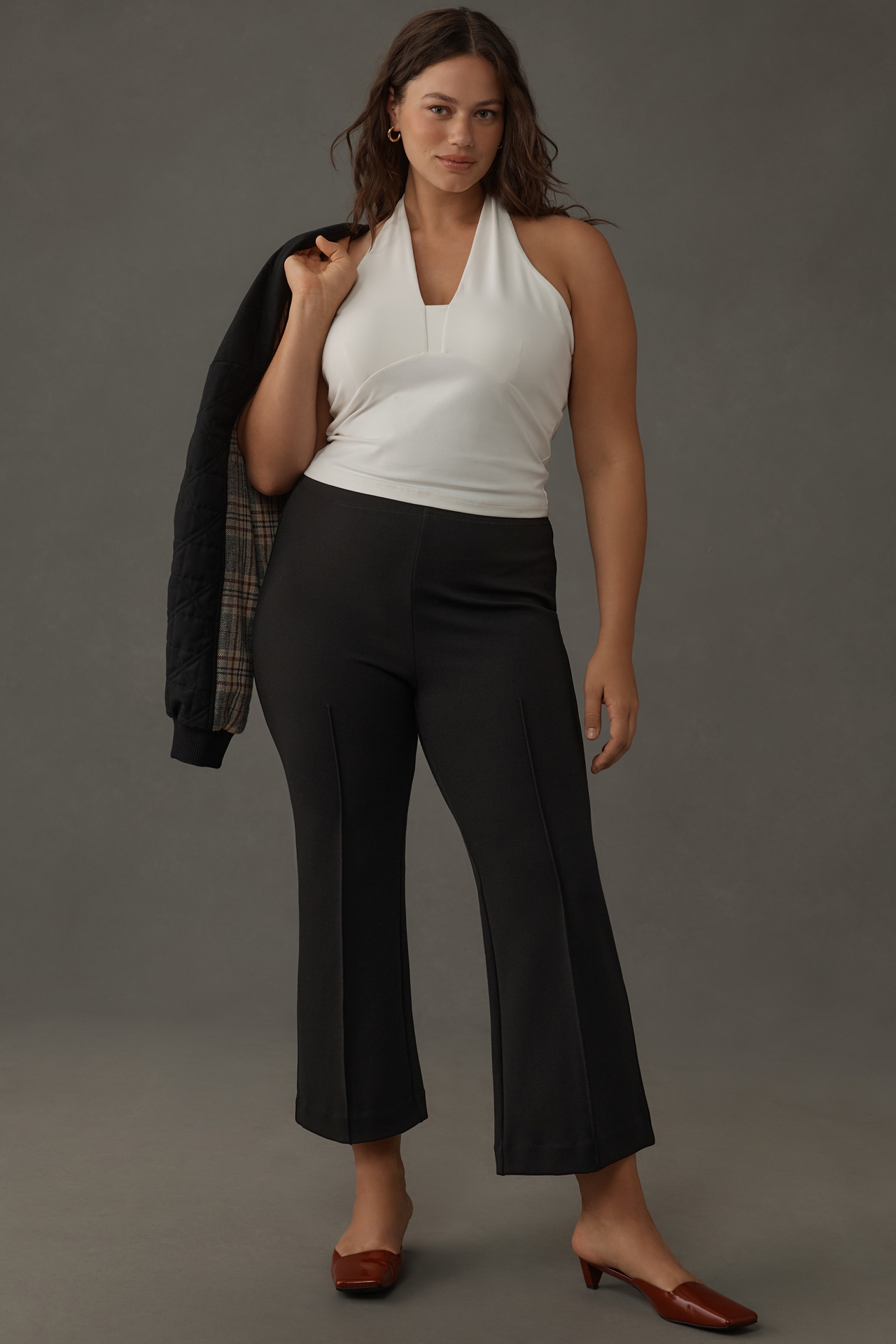 The Margot Kick-Flare Cropped Pants by Maeve: Solid Color Edition