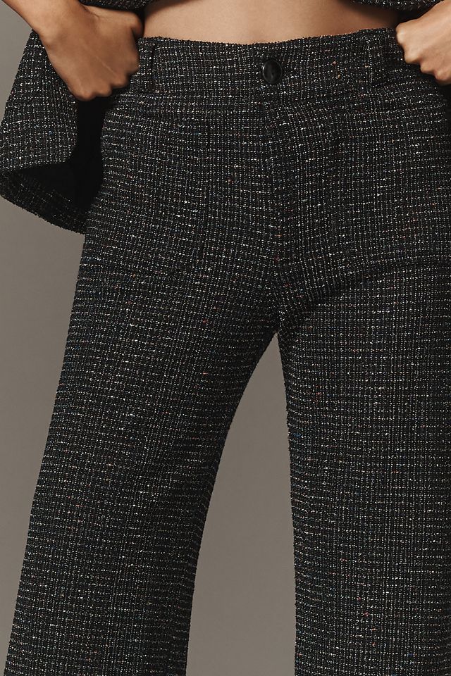 The Colette Cropped Wide-Leg Pants by Maeve: Merrick White Tweed Edition #4