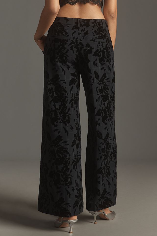 By Anthropologie Flocked Menswear Pants #2
