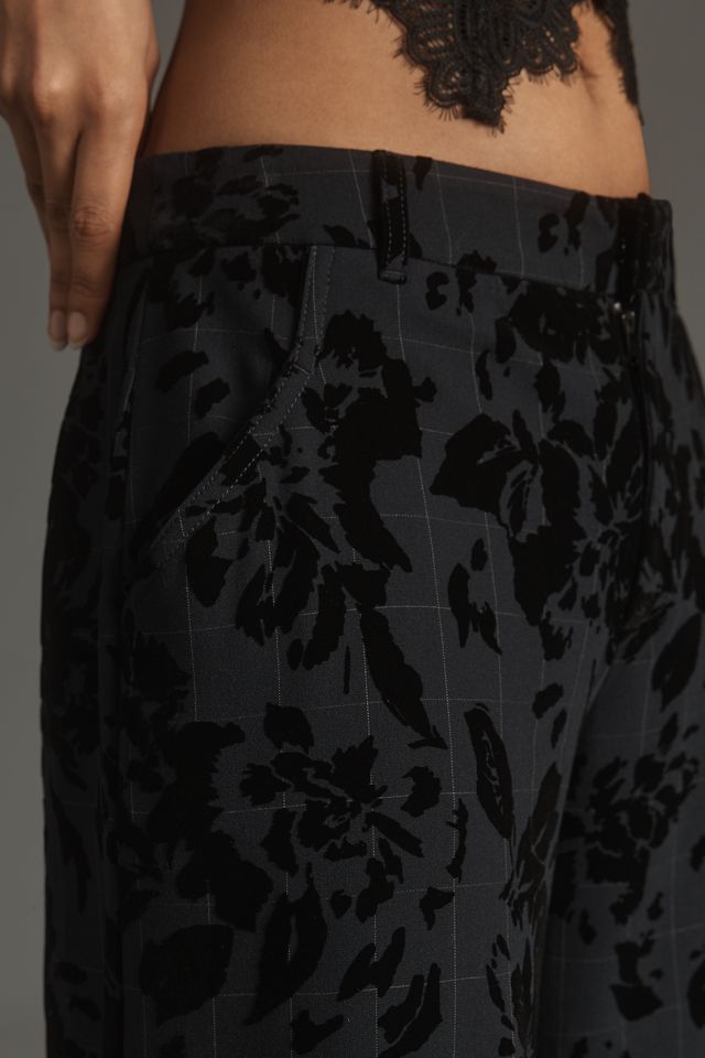 By Anthropologie Flocked Menswear Pants #3