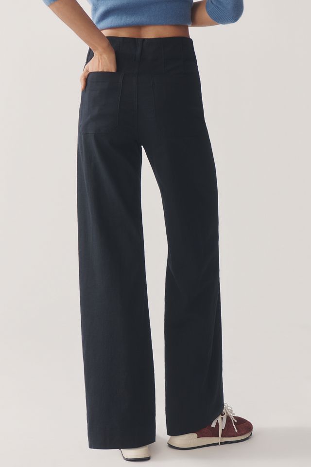 The Colette Beachy Linen Full-Length Wide-Leg Pants by Maeve #2