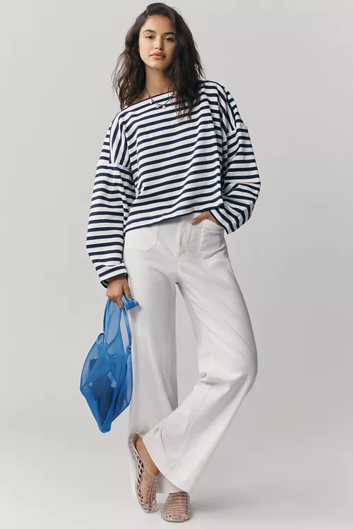 Colette European Linen Stretch Full-Length Wide-Leg Pants