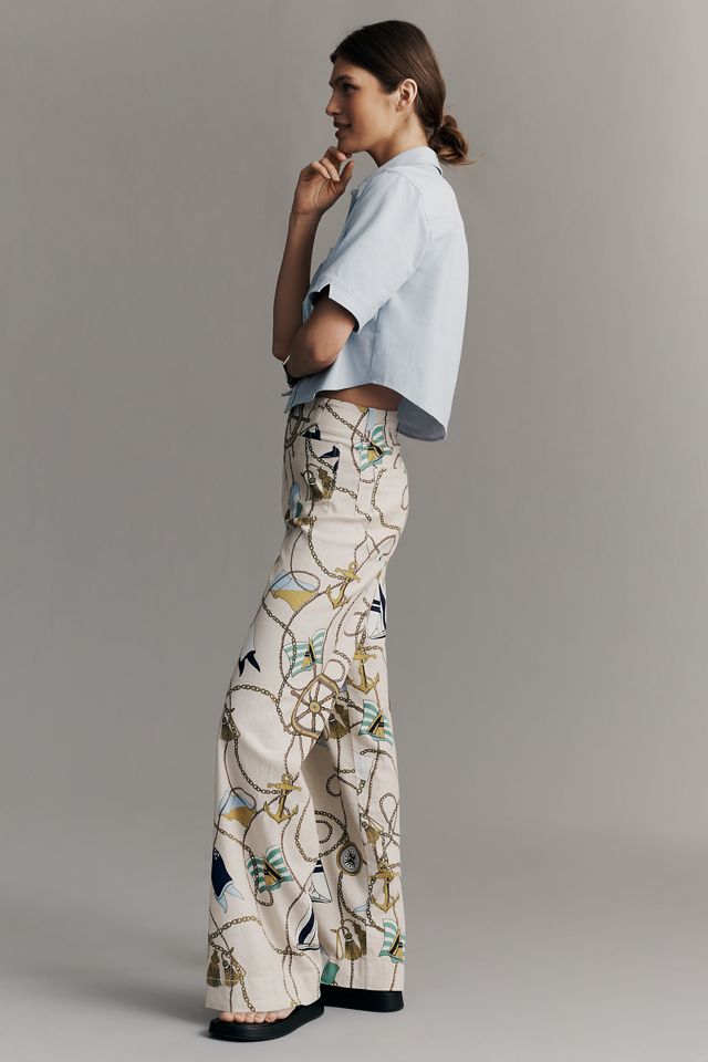 Colette European Linen Stretch Full-Length Wide-Leg Pants  #3