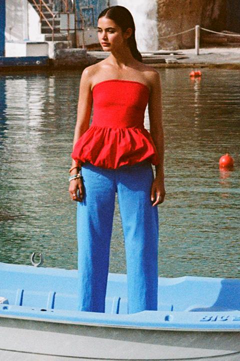 The Colette Beachy Linen Full-Length Wide-Leg Pants by Maeve
