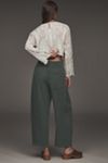 The Reese Smocked Pull-On Barrel Pants by Pilcro: Linen Blend Edition