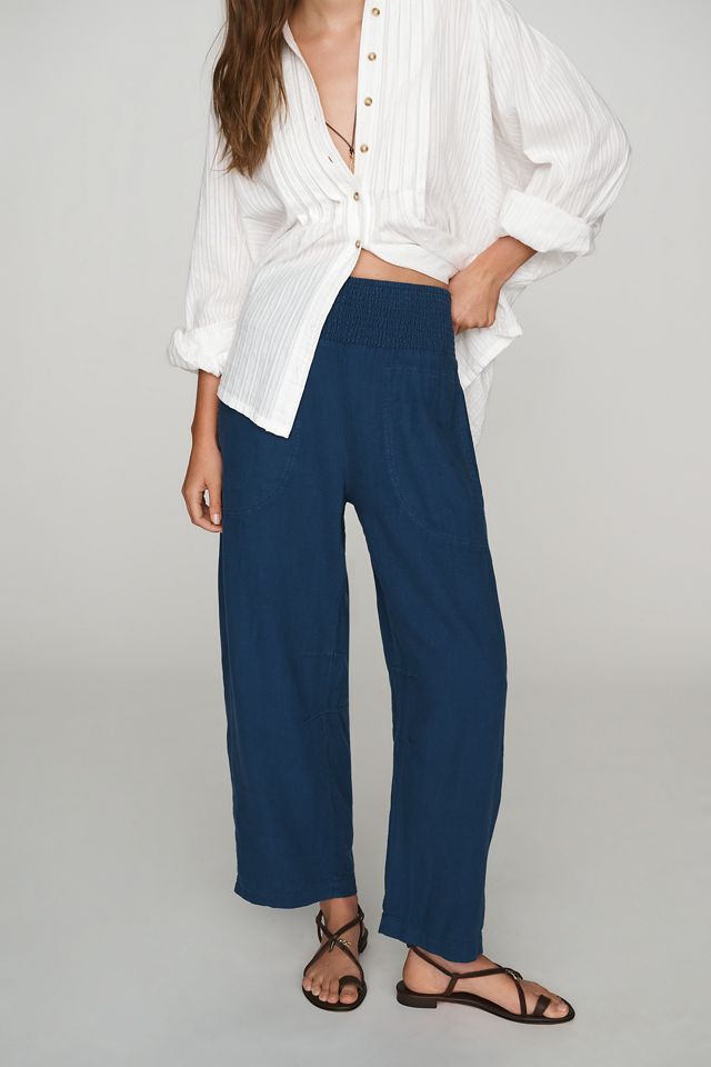 Pilcro Reese Smocked Pull-On Barrel Pants #1
