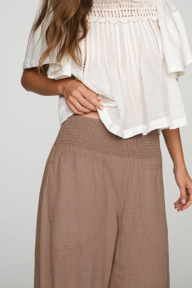 Pilcro Reese Smocked Pull-On Barrel Pants #1
