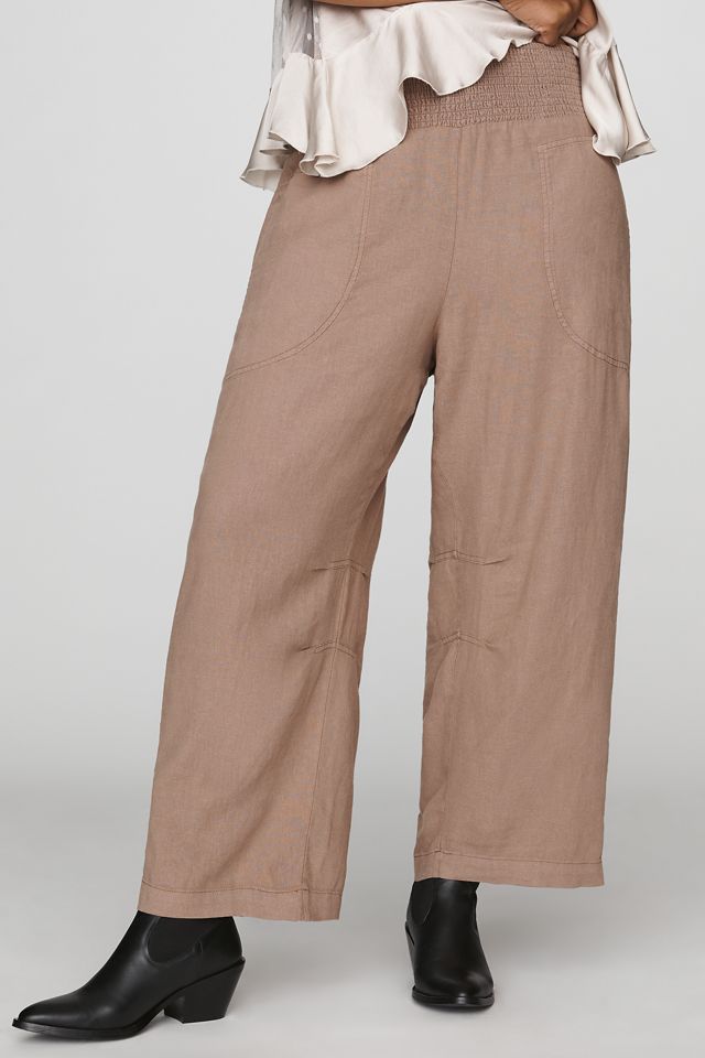 Pilcro Reese Smocked Pull-On Barrel Pants #5