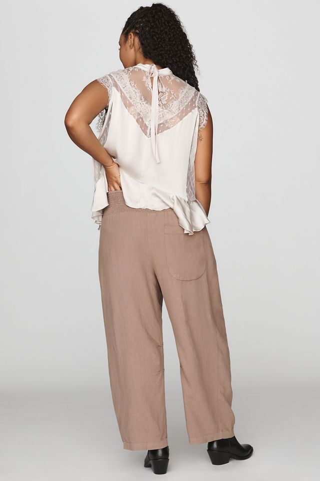 Pilcro Reese Smocked Pull-On Barrel Pants #6