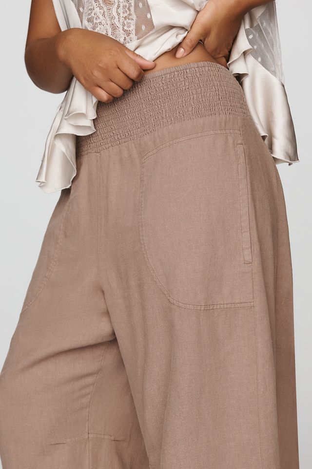 Pilcro Reese Smocked Pull-On Barrel Pants #7