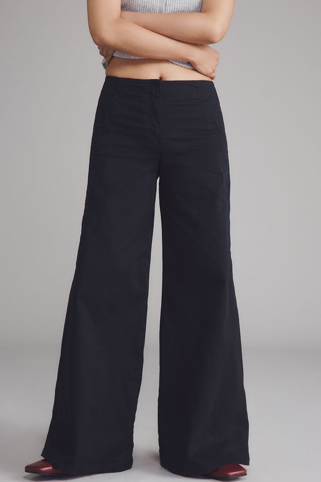 Maeve Scallop Wide-Leg Pants #1