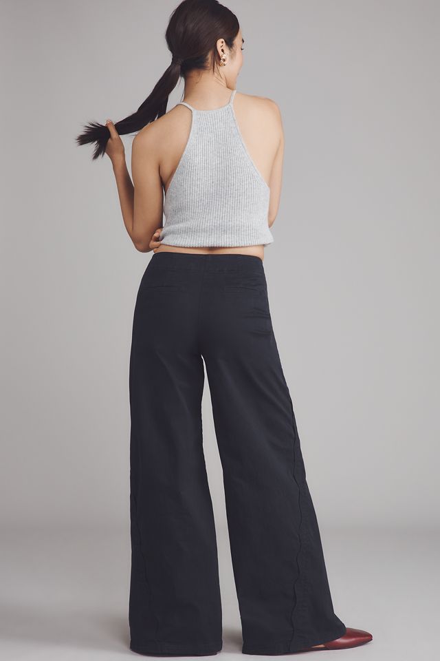 Maeve Scallop Wide-Leg Pants #2