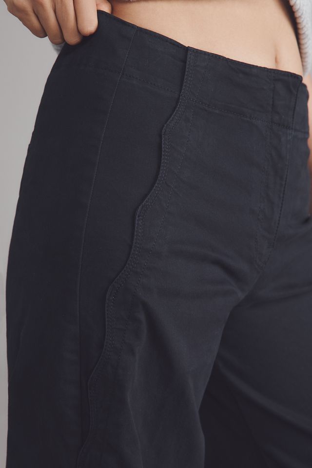 Maeve Scallop Wide-Leg Pants #3