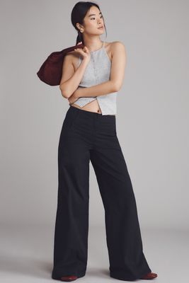 Maeve Scallop Wide-Leg Pants