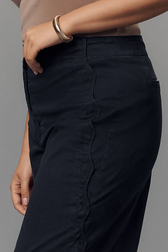 Maeve Scallop Wide-Leg Pants #8