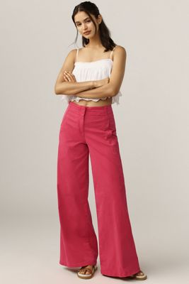 Eyelet Wide-Leg Pants | Anthropologie