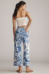 The Colette Denim High-Rise Cropped Wide-Leg Jeans by Maeve: Swan Gossip Edition