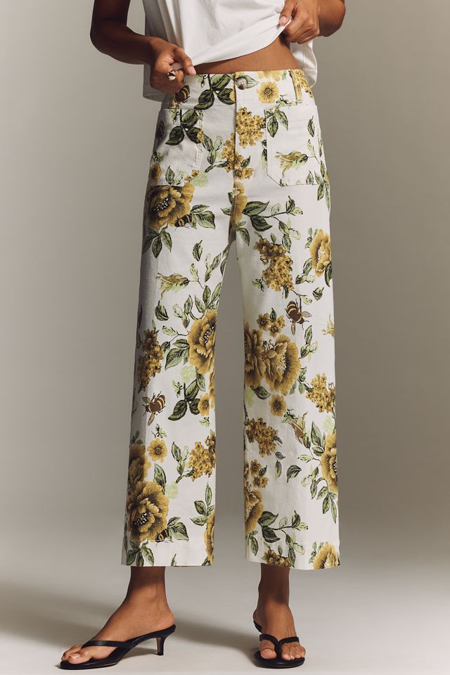 Maeve Colette Linen Blend High-Rise Wide-Leg Cropped Pants #1