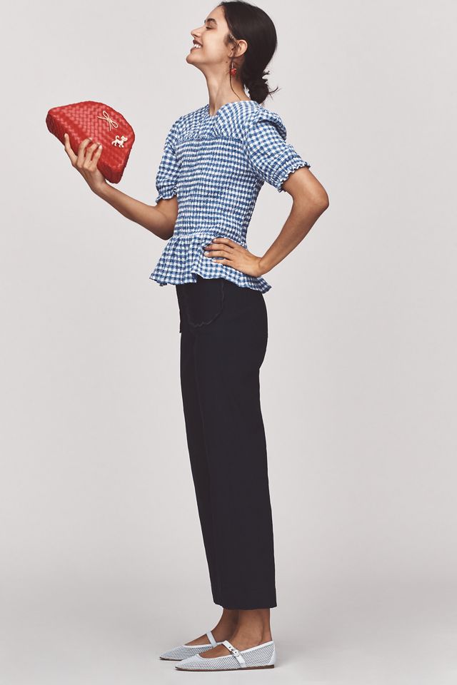 The Colette Scallop-Pocket Crop Wide-Leg Pants by Maeve #2