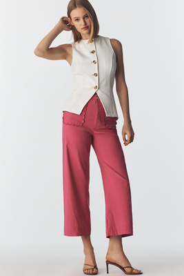 The Colette Magic Fabric Scallop-Pocket Pants by Maeve