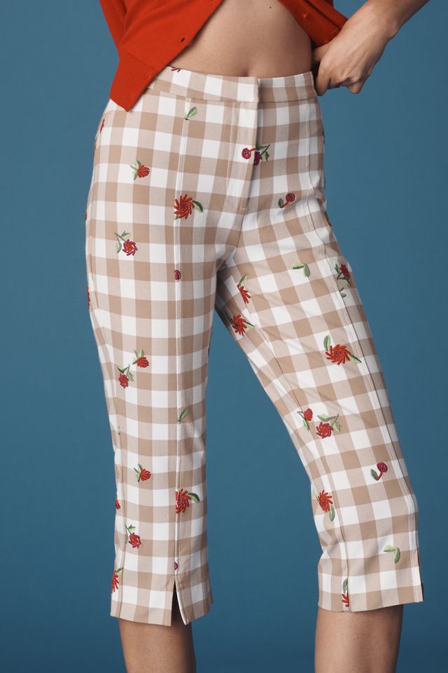 Maeve Gingham Capri Pants #3