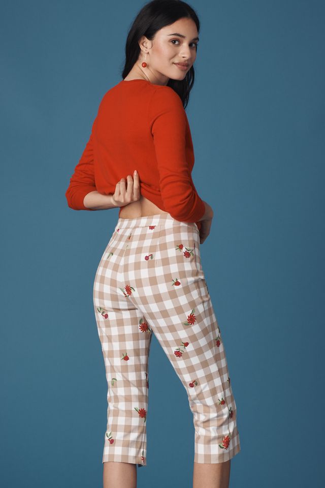 Maeve Gingham Capri Pants #1