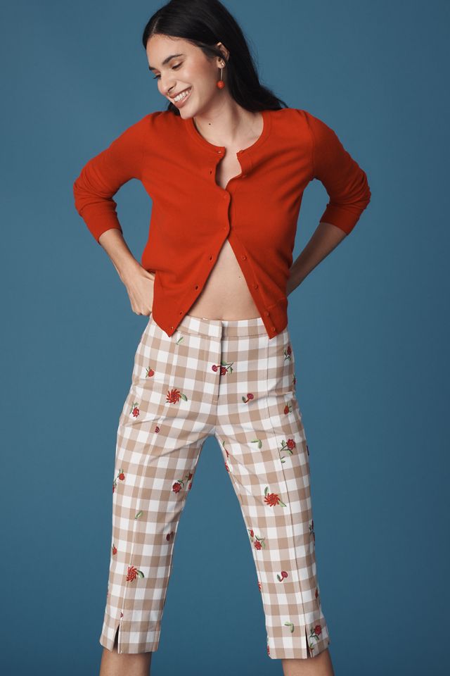 Maeve Gingham Capri Pants #2