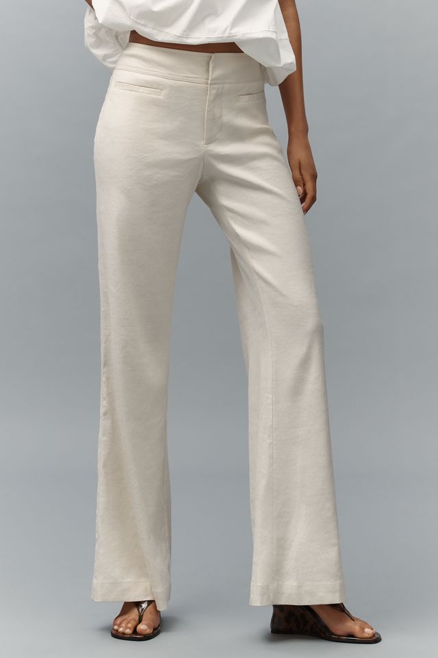 Maeve Linen-Blend Flare Trouser Pants #1