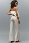 Maeve Linen-Blend Flare Trouser Pants